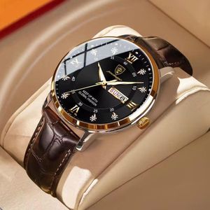 Montre Homme Haut de Gamme – Bracelet Cuir & Style Distingué