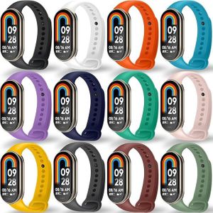 Xiaomi Bracelet de Remplacement pour Xiaom Smart band 10/9/8,Brassard Sport en TPU Respirant et Ajustable (Multi-Couleurs)