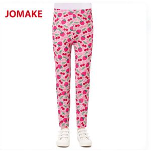 JOMAKE Pantalon long pour les enfants âgés de 2 à 9 ans, motif de fraises rouges, jambières moulantes