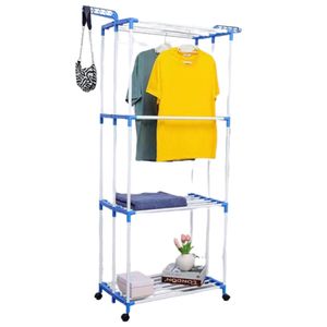 Generic Sèche linge étendoir pliable ailes latérales sur 3 niveaux