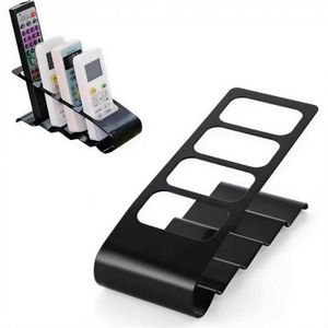 ShebSheb Support pour télécommandes à 4 compartiments – Organisateur en plastique ondulé pour table de salon, porte‑objets durable et léger