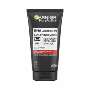 Garnier Pure Active Nettoyant 3 en 1 au charbon Anti Points Noirs Incrustés 150ml