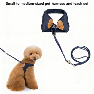 Laisse de 1,2 m pour animaux de compagnie de petite et moyenne taille + harnais, laisse pour animaux de compagnie, accessoires d'extérieur pour chats et chiens.