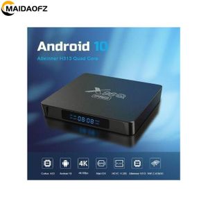 MAIDAOFZ X96Q PRO Décodeur intelligent, Boîtier TV WiFi 2+16G, Lecteur réseau 4K HD-noir