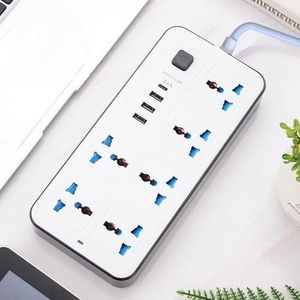 Prises 6AC (3USB+1Type C) Port d'alimentation extension Prises Batteries, Chargeurs Outils électriques Fiches Prise multi-trous avec câble d'extension