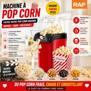 Machine à Pop-Corn Portable – Préparation Rapide Sans Huile – Popcorn Maison Sain & Délicieux