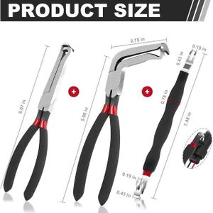 3pcs Pince multifonctions, pince de déconnexion pour voiture, pince de déconnexion pour conduite d'huile