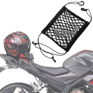 Motocyclette Cargo Net haut élastique double couche Motocyclette Net pour casque de stockage 10 "X11" Bungee Cargo Net avec crochets bagage Net