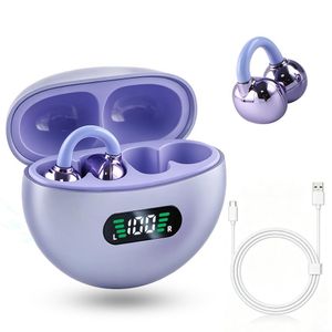 Écouteurs sans fil ouverts de type clip, avec technologie Bluetooth à faible latence, son surround et réduction active du bruit (ENC) pour des appels clairs, idéaux pour le sport et les trajets quotidiens