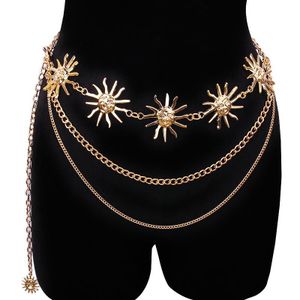 Chaîne de taille pour femmes, bikini plage, pendentif chaîne corporelle en perles Or