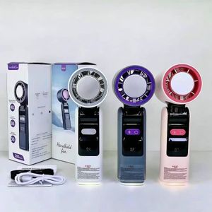 Mini Ventilateur Clim Portable Turbo Pliable - Écran Numérique LED - Refroidissement Froid Instantané (Ice Cool) - Rechargeable USB - 100 Vitesses