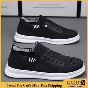 GALUIN Chaussures décontractées athlétiques en maille pour hommes - Noires