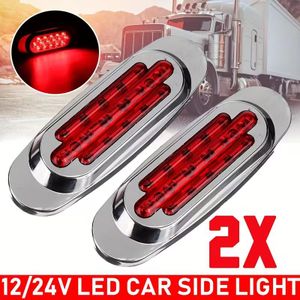 Deux feux latéraux de voiture à 16 LED, feux de position, feux de stationnement et clignotants.