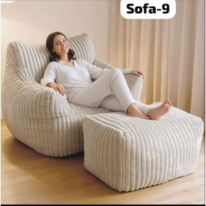 Fauteuil  pouf geant avec repose pied