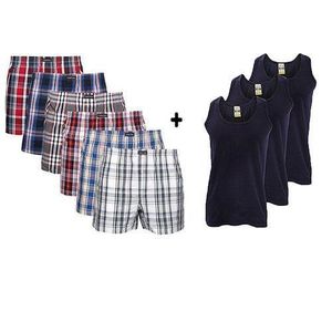 Pack De 6 Caleçons Boxer+ 3 Débardeurs - Homme - Multicolore