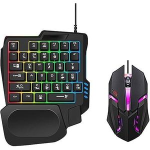 Clavier de jeu à une main + souris pour les joueurs