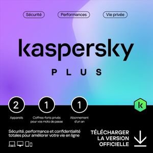 Kaspersky Internet Sécurité Plus 2 Appareils 1 Abonnement d’un an