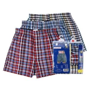 Lot de 3 Caleçons Homme en Tissu - 100% Coton - Multicolore (XL/XXL)