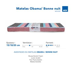 MATELAS BONNE NUIT 20X190X140 - 2 places
