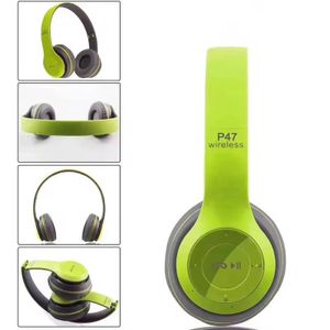 TWS Casque Bluetooth p47 EXTRA BASS FM Radio AIR EAR PODS MP3 Player with Mic for Mobile Phone Tablet PC (air ear pod p 47) - vert c2