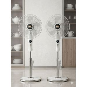 Lot de 2 ventilateurs 16 pouces avec télécommande