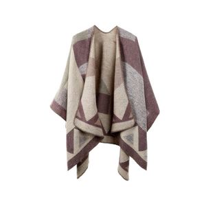 TodyJeyHo Poncho cape réversible oversize pour femmes, châle chaud, couverture cardigan imprimée ouverte à l'avant