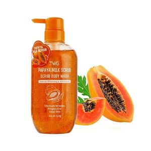 TWG Gel Douche Exfoliant Curcuma & Carotte – Formule Clarifiant Naturelle – Exfoliation Douce, Anti-Taches et Éclat du Teint – Peau Lisse et Unifiée - 520g