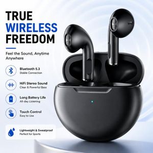 KIROTECH Écouteurs Bluetooth 5.3 Sans Fil HiFi Stéréo à Commande Tactile avec Boîtier de Charge – Compatibles Android & iPhone