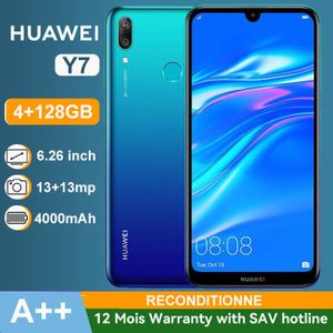 Renewed Y7 Prime - Mémoire 128Gb – RAM 4Gb – Écran 6,26 pouces – 13MP Avant / 13MP Arrière – Batterie 4000 mAh - Bleu