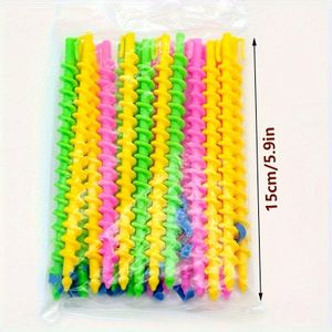 25 pièces,tiges à boucler en spirale longues, outils de coiffure permanent à ions, bigoudis pour conception de coiffure DIY.