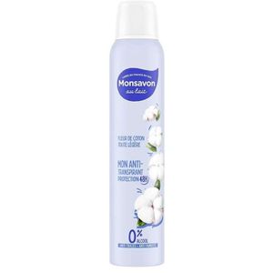 Monsavon Déodorant Bombe Lait Coton - 200ML