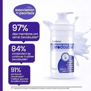 Gel Hydratant Intense Zerodouble - Anti-Irritations & Sécheresse - Format Pompe 500g - Idéal pour les Peaux Très Sèches & Sensibles - Venant de Londres