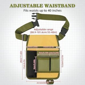 Sacoche porte-outils multifonction, pochette de ceinture réglable, organiseur d'outils durable et pratique