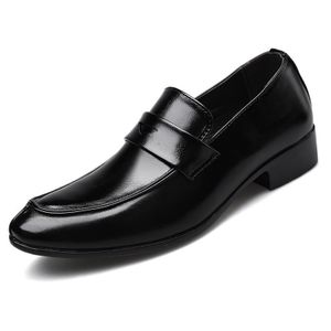 GLARPEBIE Chaussures En Cuir Pour Hommes Chaussures Formelles Pour Hommes Chaussures à enfiler à pampilles pour hommes - Noir
