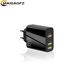 MAIDAOFZ Chargeur rapide USB Type C QC3.0 PD 20W avec 5 ports-noir