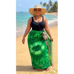 Pagne en coton pour plage ou à la maison couleur vert