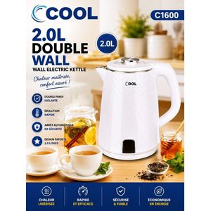 Cool Bouilloire Électrique à  Double paroi isolante - 2 L - C1600