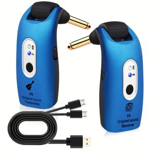 Système de guitare sans fil, 2,4 GHz, batterie au lithium rechargeable intégrée, émetteur et récepteur audio sans fil rotatifs à 270°.