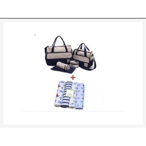 Lot d’un sac à langer et un box de 4 drap de reception 