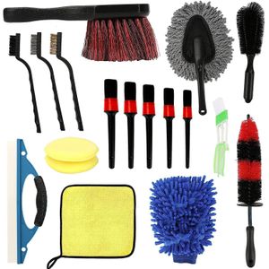 Ensemble de 18 brosses de nettoyage pour voiture