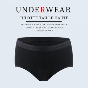 Lot 3 culottes menstruelles absorbantes pour femmes, 30 ml, 4 couches, anti-fuites
