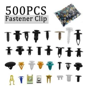 500Pcs Mixtes Auto Fixation Clip Voiture Corps De Retenue Rivet Pare-Chocs Porte Clips De Fixation