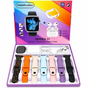 KIROTECH S5000 Pro Max Montre Connectée 10 En 1 Appel Bluetooth Écran HD 2.2 Pouces Écouteurs Sans Fil Coque de Protection IP67 Étanche Android iOS