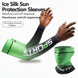 Manchons Anti-UV en Soie Glacée avec Tour de Cou – Protection Solaire Sport