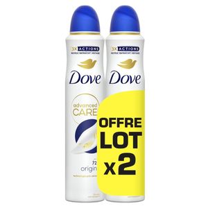 Lot de 2 Déodorants Spray Anti-transpirant Advanced Care Original Spray 2x200ml