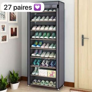 Meuble Rangement Chaussures 27 Paires 9 Etages