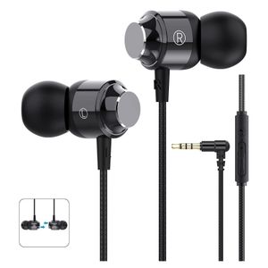 TodyJeyHo Écouteurs, Casques intra-auriculaires filaires avec son pur et basses puissantes, Écouteurs filaires légers avec micro et commande de volume, Adaptés pour appareils 3.5MM, téléphone mobile, tablette, ordinateur portable, ordinateur de bureau, MP3, etc