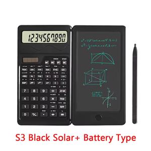 2 en 1 calculatrice solre pliable avec 12 chiffres LCD desktop, équipé de 6 pouces stylo tablette d’écriture pour l’école de bureau
