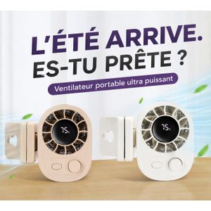  MINI VENTILATEUR PORTABLE RECHARGEABLE CLIP 360°  VITESSES JUSQU'A 100
