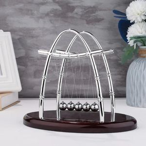 Pendule de Newton à billes d'acier, mouvement perpétuel, jouet pédagogique en physique et sciences, décoration pour la maison ou le bureau, cadeau artisanal